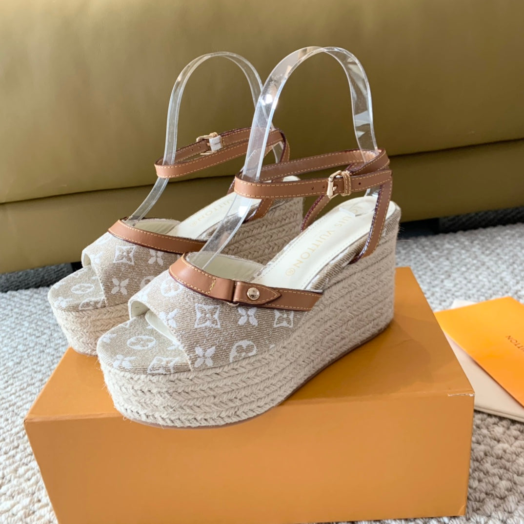 Louis Vuitton Helio's  Wedge Sandals