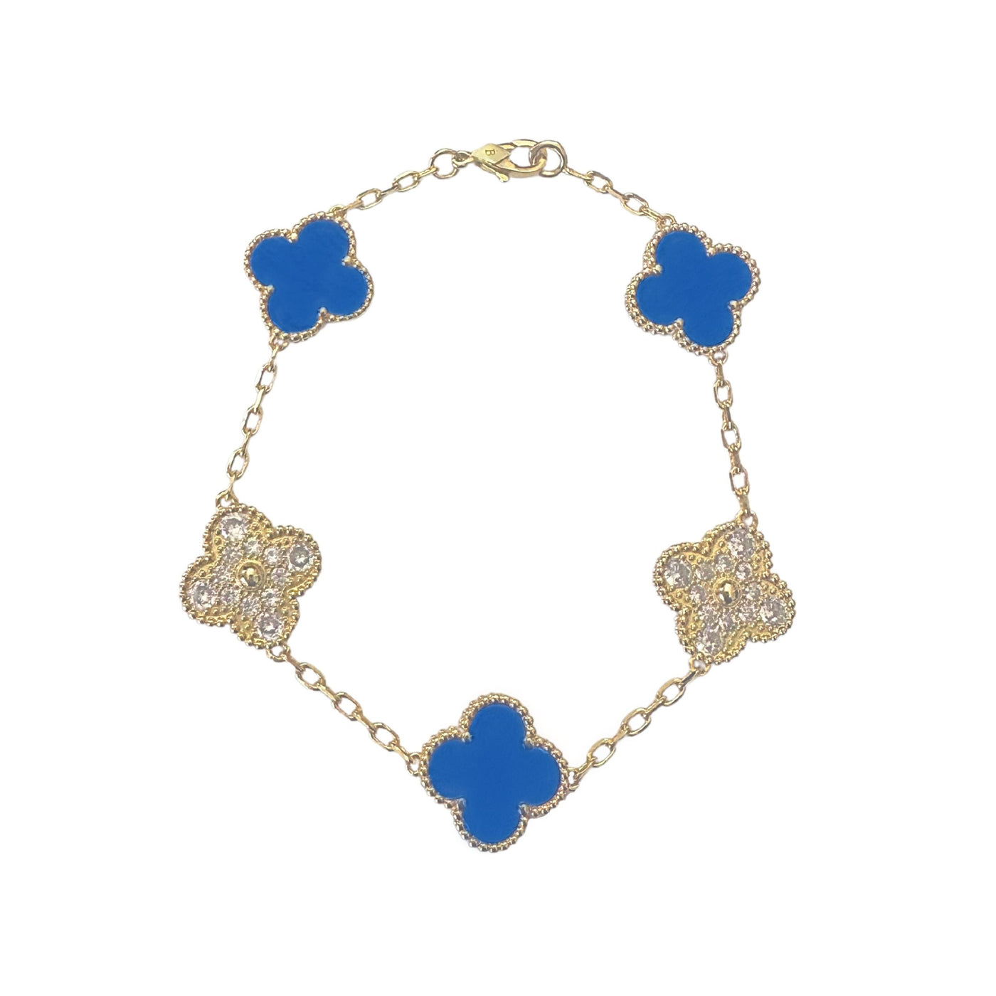 CRYSTELLE CLOVER BRACELET - CERULEAN
