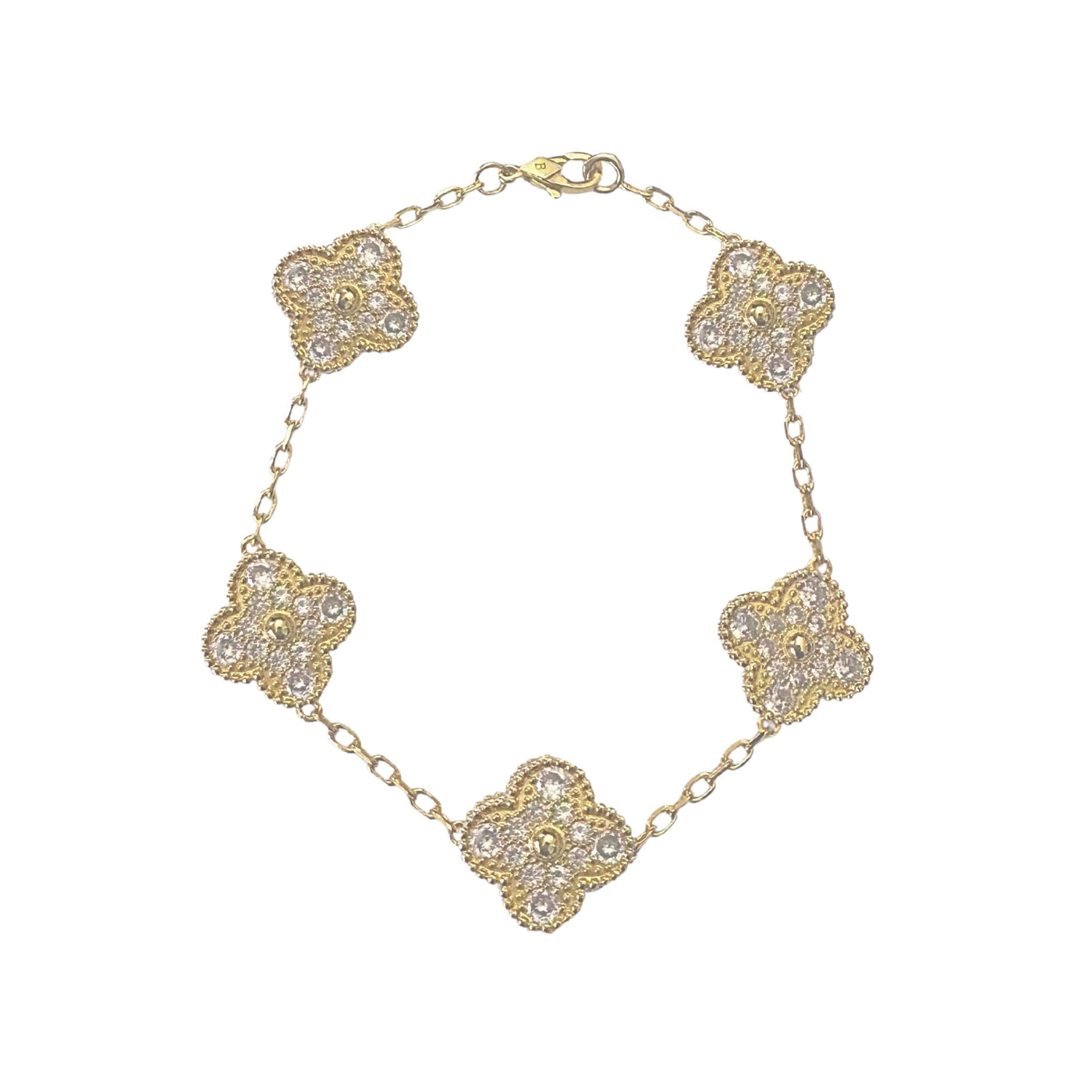 CRYSTELLE CLOVER BRACELET - GOLD