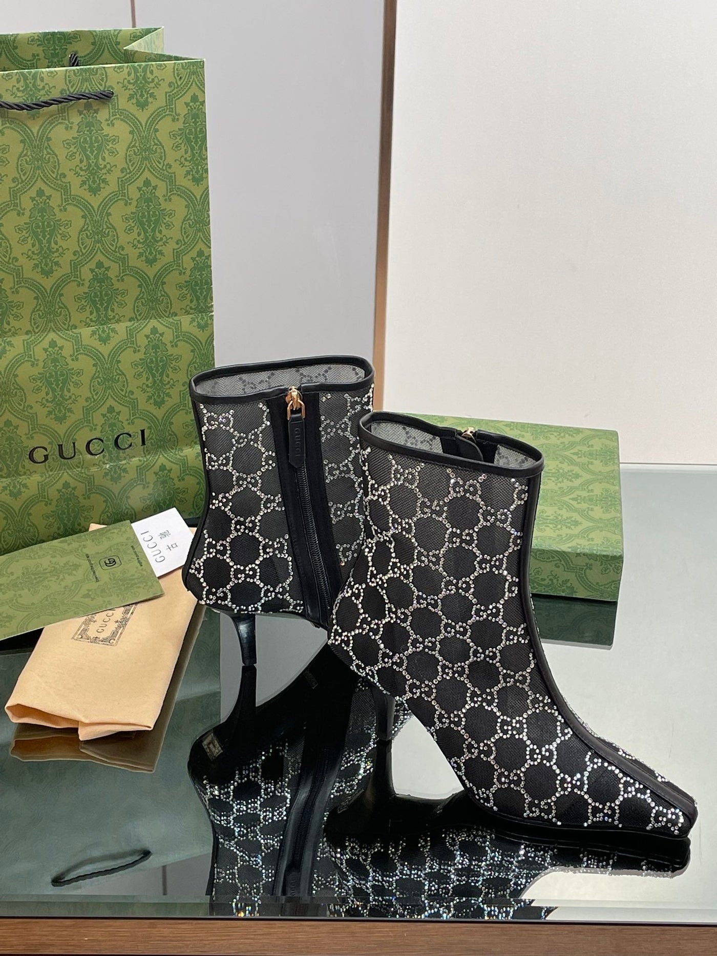 Gucci  GG Mid Heel Boots