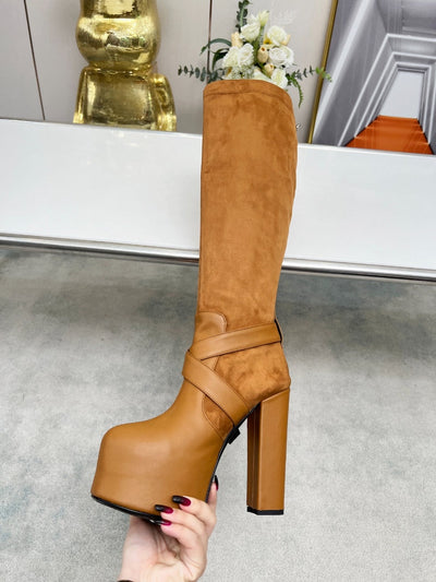 YSL Knee High Boots