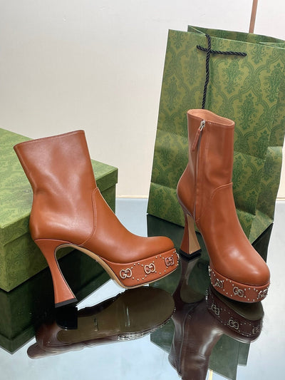 Gucci  Platform Boots With GG Studs