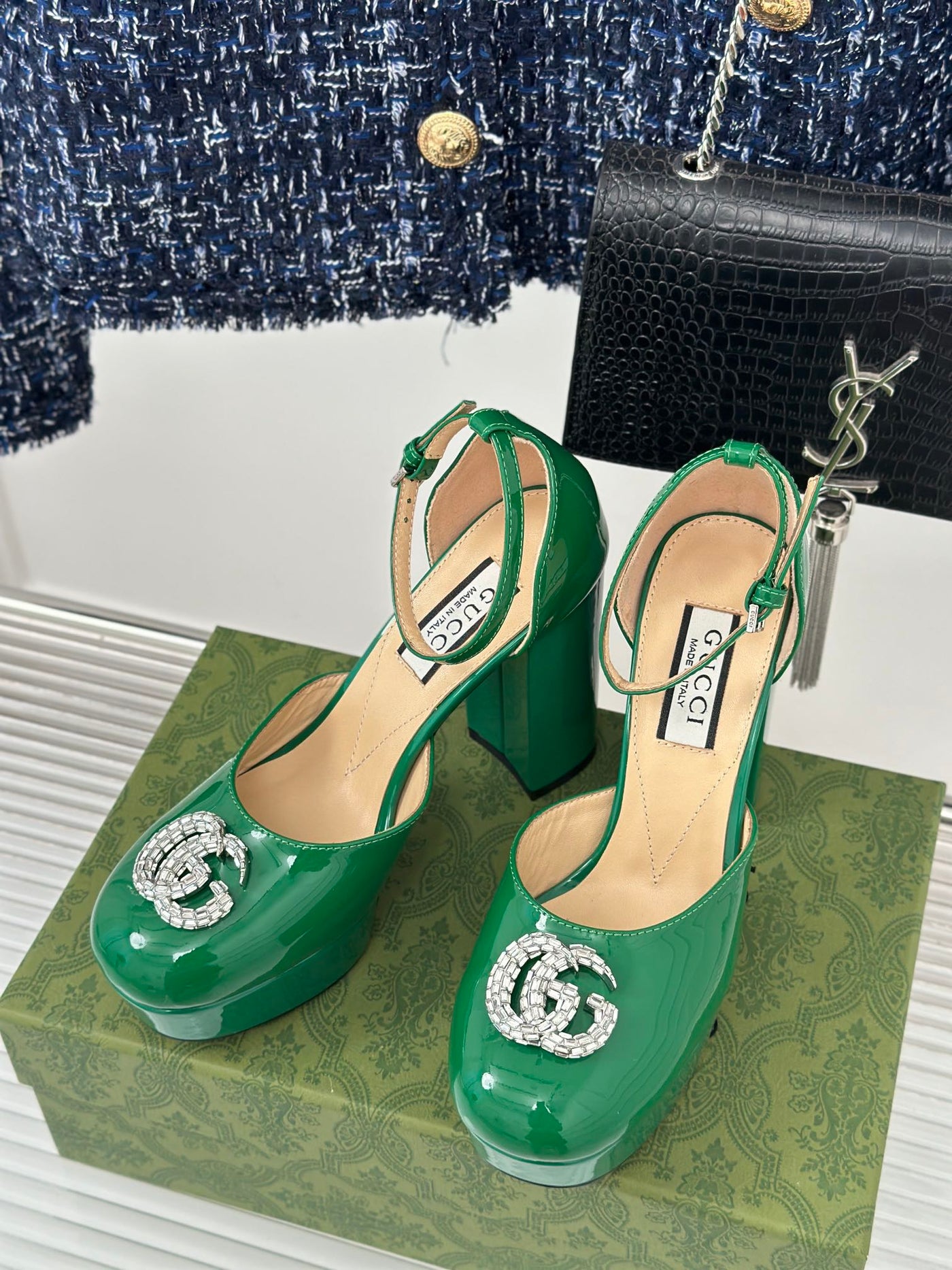 Gucci Platform Sandals With Double G