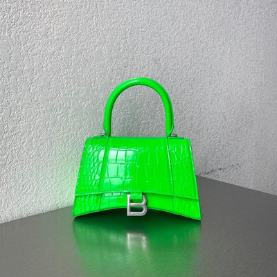 Small Balenciaga Crocodile Hour Glass Bag