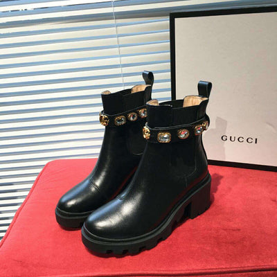 Gucci Diamond Snake Boots