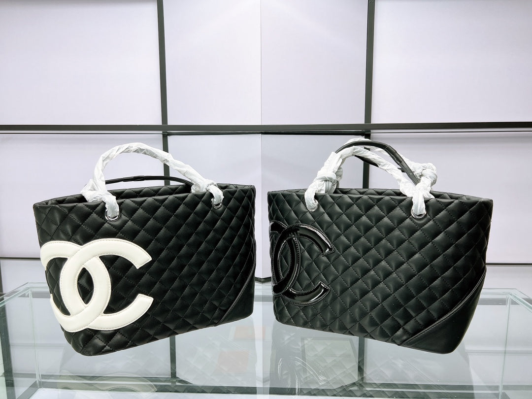 Chanel Lambskin Quilted Tote Bag