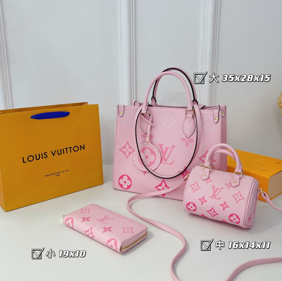 Pink Louis Vuitton Budget 3 Piece Set