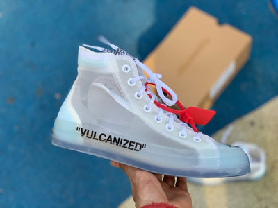 Off White Vulcanized Converse Shoes