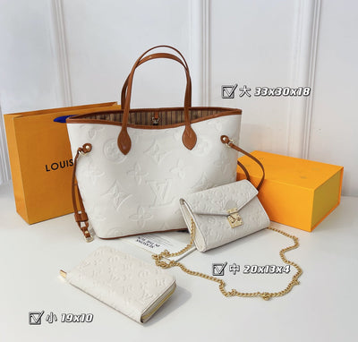 Cream Louis Vuitton Budget 3 Piece Set