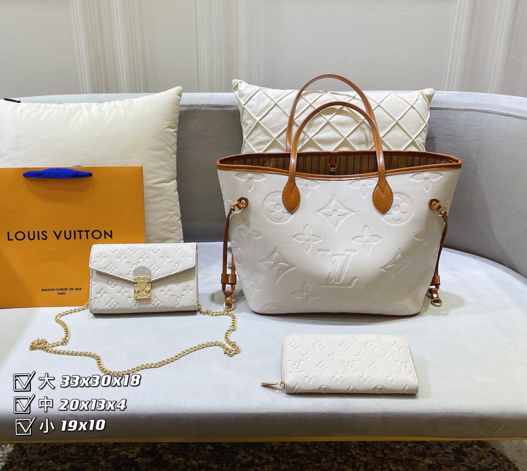 Cream Louis Vuitton Budget 3 Piece Set