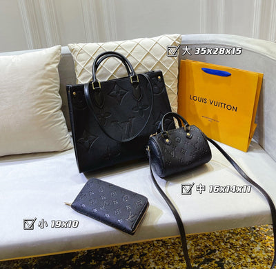 Black Louis Vuitton Budget 3 Piece Set