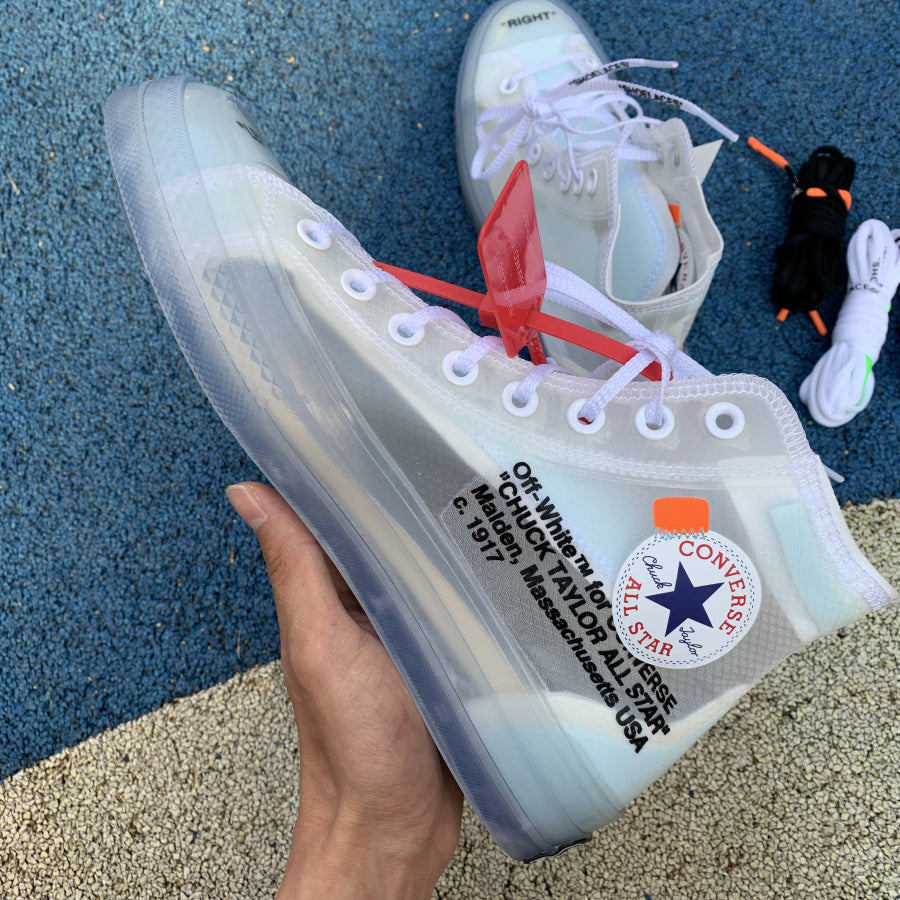 Off White Vulcanized Converse Shoes