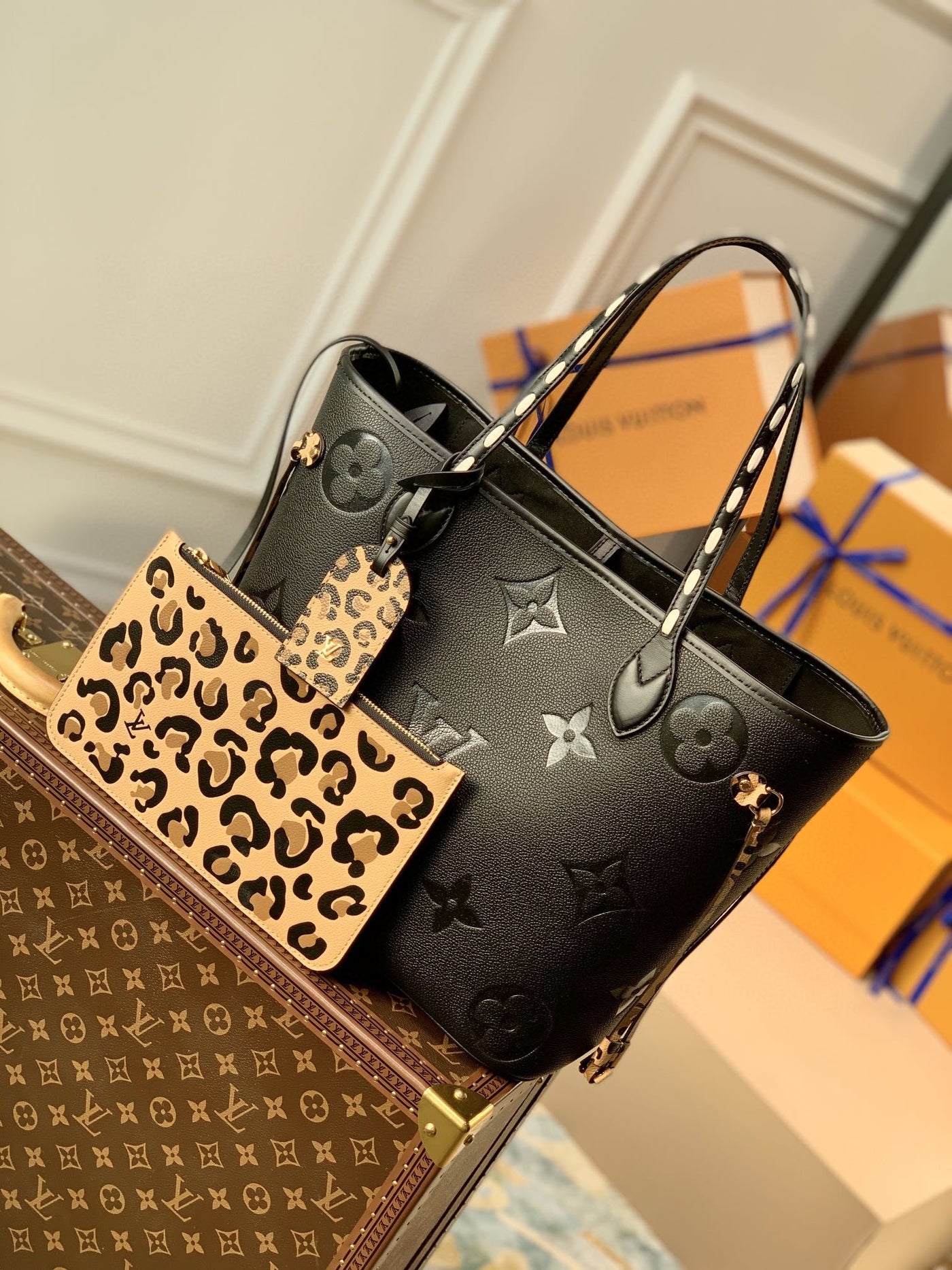 Louis Vuitton "Wild At Heart'' Neverfull MM Bag