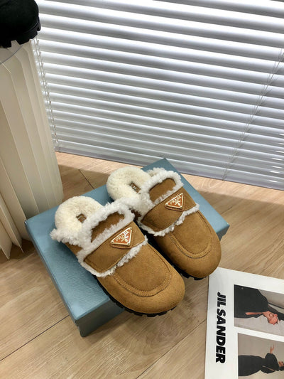 Prada Shearling Slippers