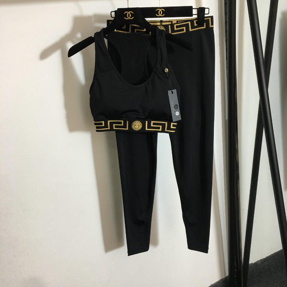 Designer Activewear Set (Top & Bottoms)