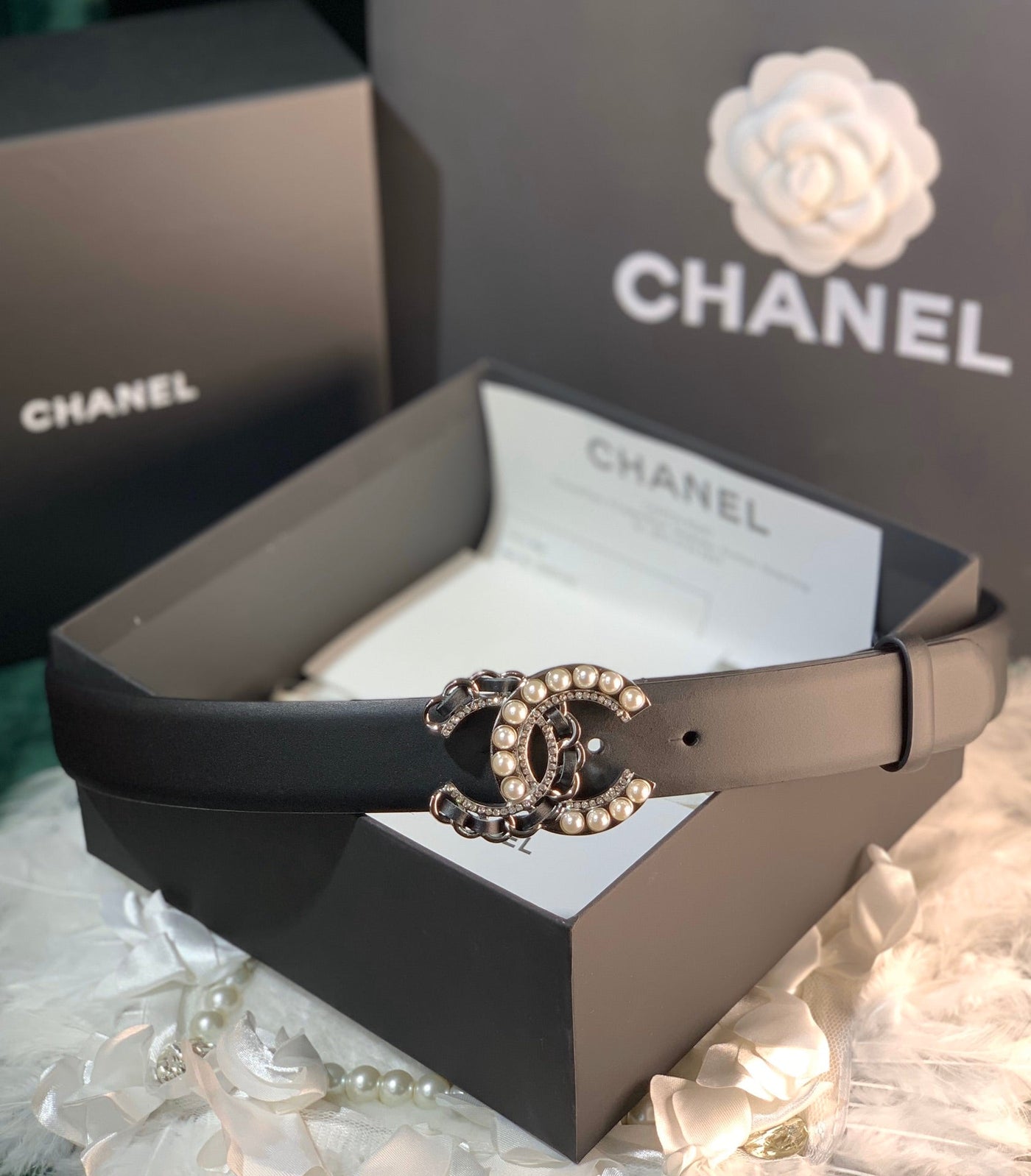 Chanel Pearl Belt Accessory