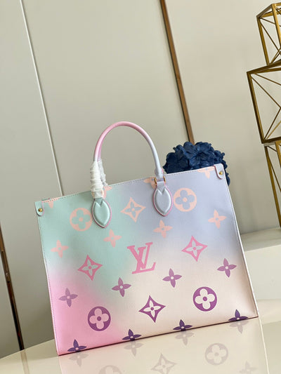 Pastel Louis Vuitton On The Go Tote Bag (25cm & 41cm)