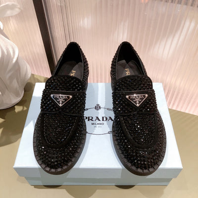 Crystal Prada Loafers