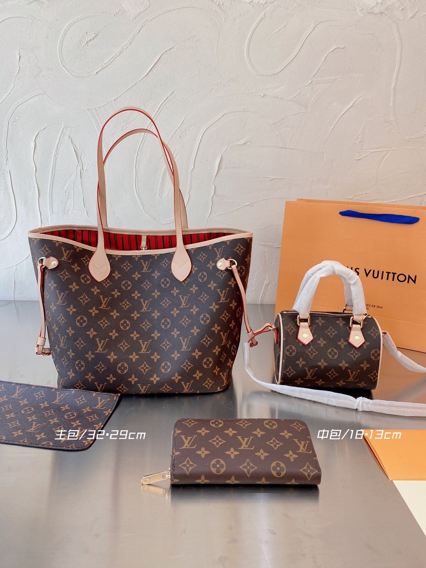 Neverfull Louis Vuitton Budget 3 Piece Set