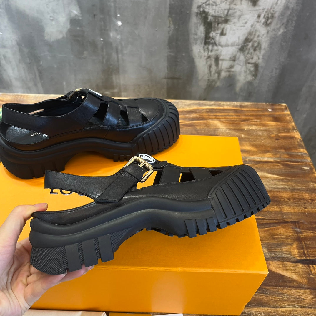 Louis Vuitton Ruby Flat Mary Jane Sandals