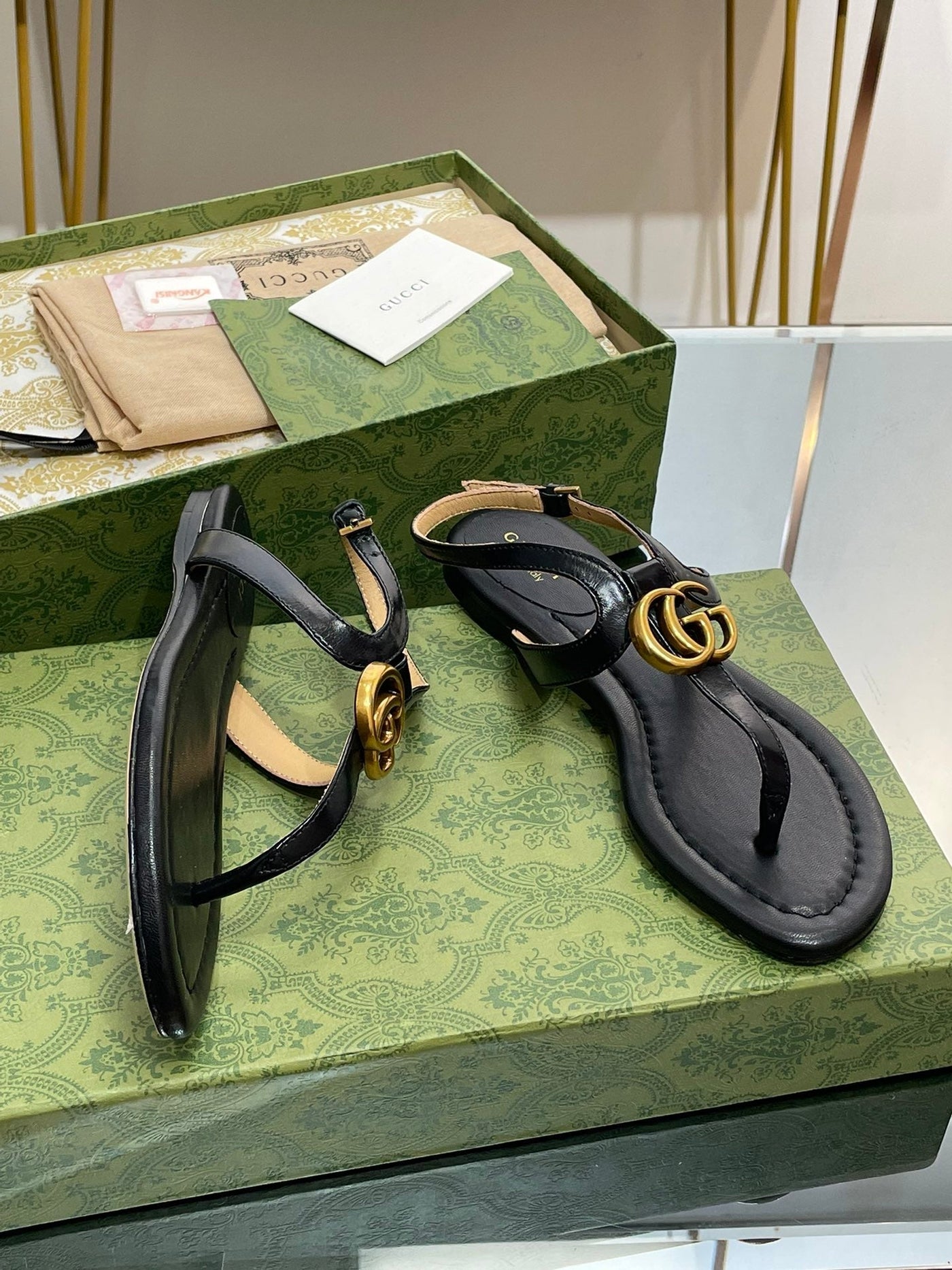 Gucci  Double G Thong Sandal