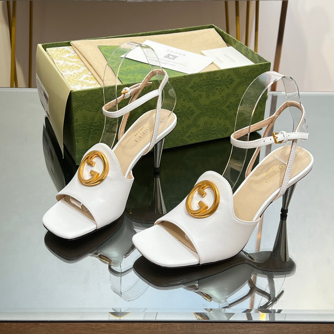 Gucci Blonde Heeled Sandal