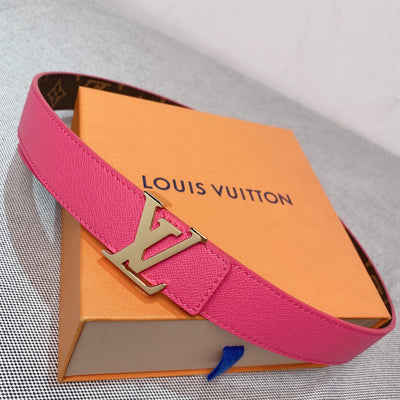 Hot Pink Reversible Louis Vuitton Belt Accessory