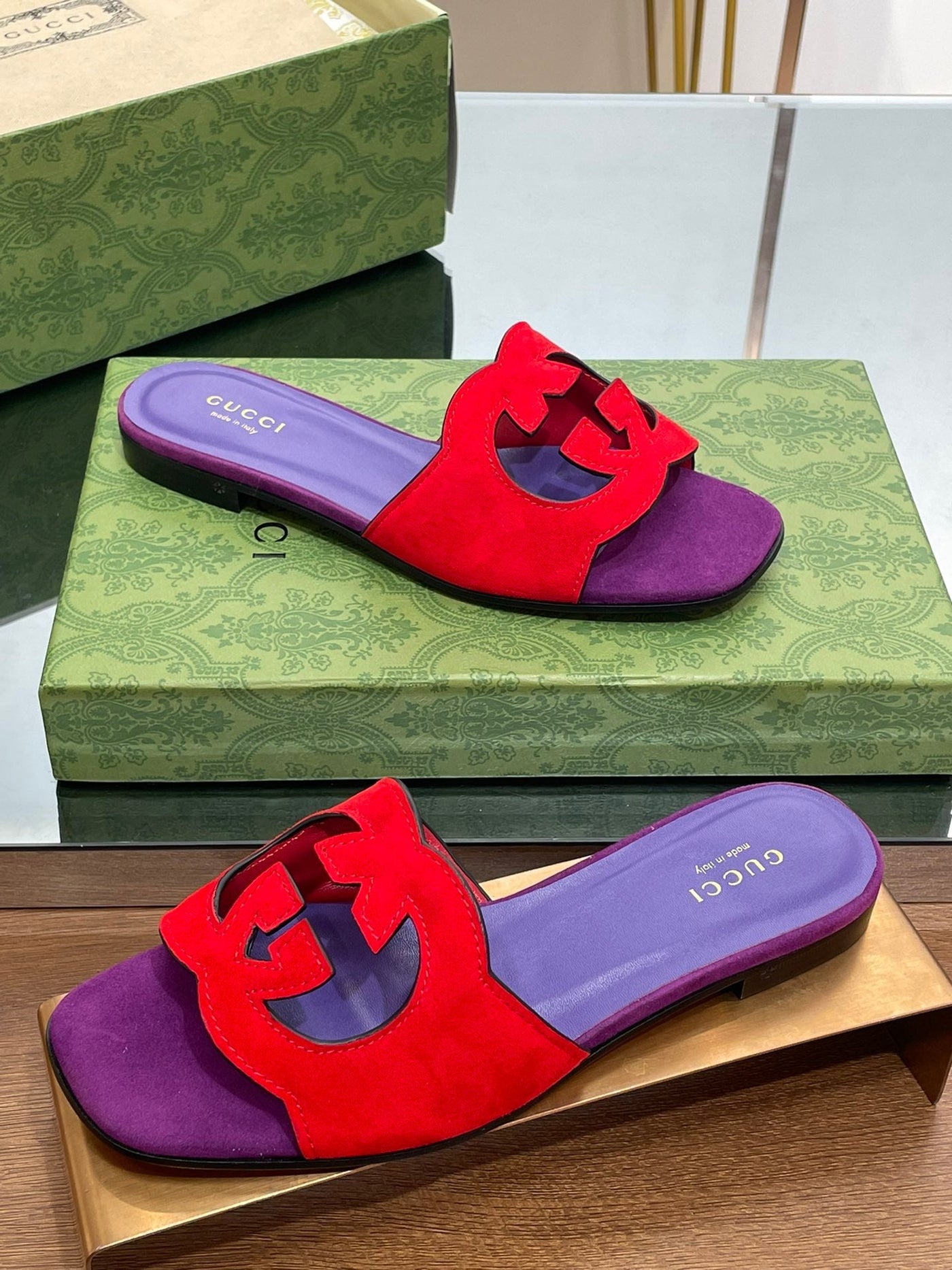 Gucci  Interlocking G Cut Out  Sandal