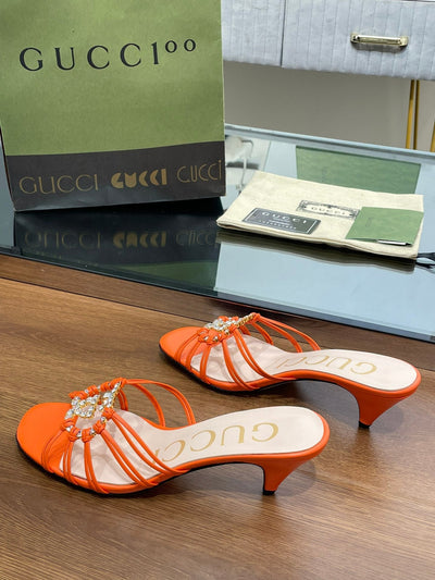 Gucci Women Slide Sandal With Crystals