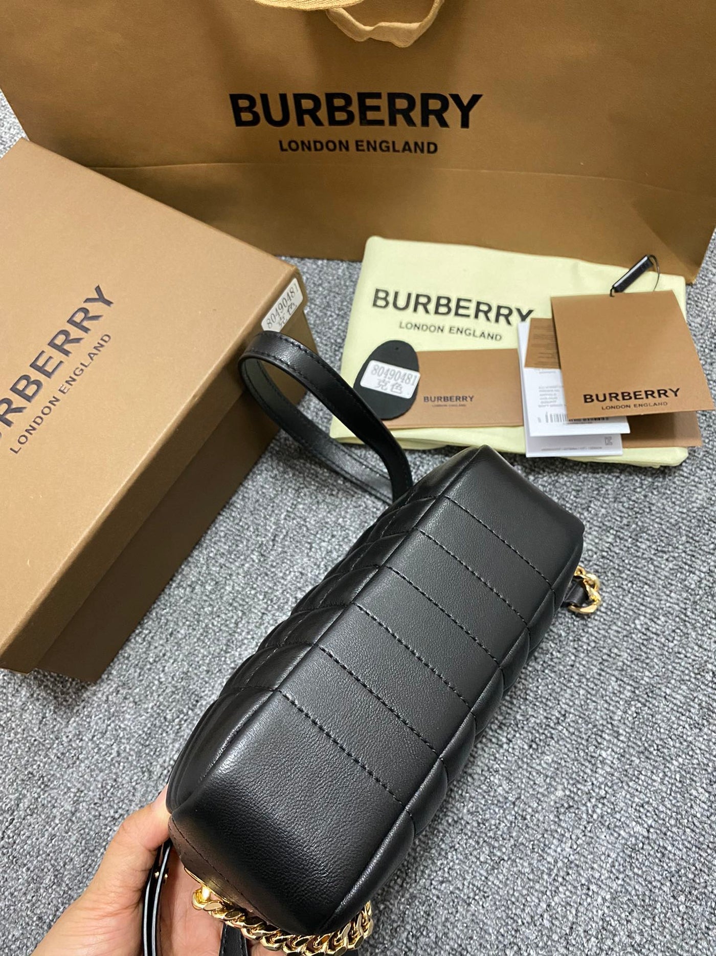 Burberry Quilted Leather Small Lola Camera Bag