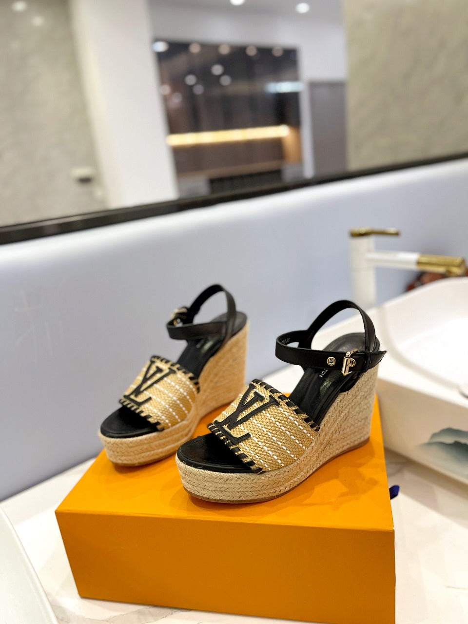 Louis Vuitton Starboard Wedge Sandals