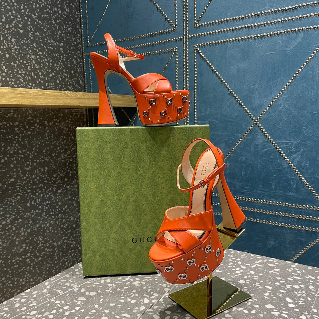 Gucci Interlocking G  Studs Sandal