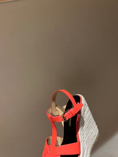 YSL TRIBUTE ESPADRILLES WEDGE IN SMOOTH LEATHER