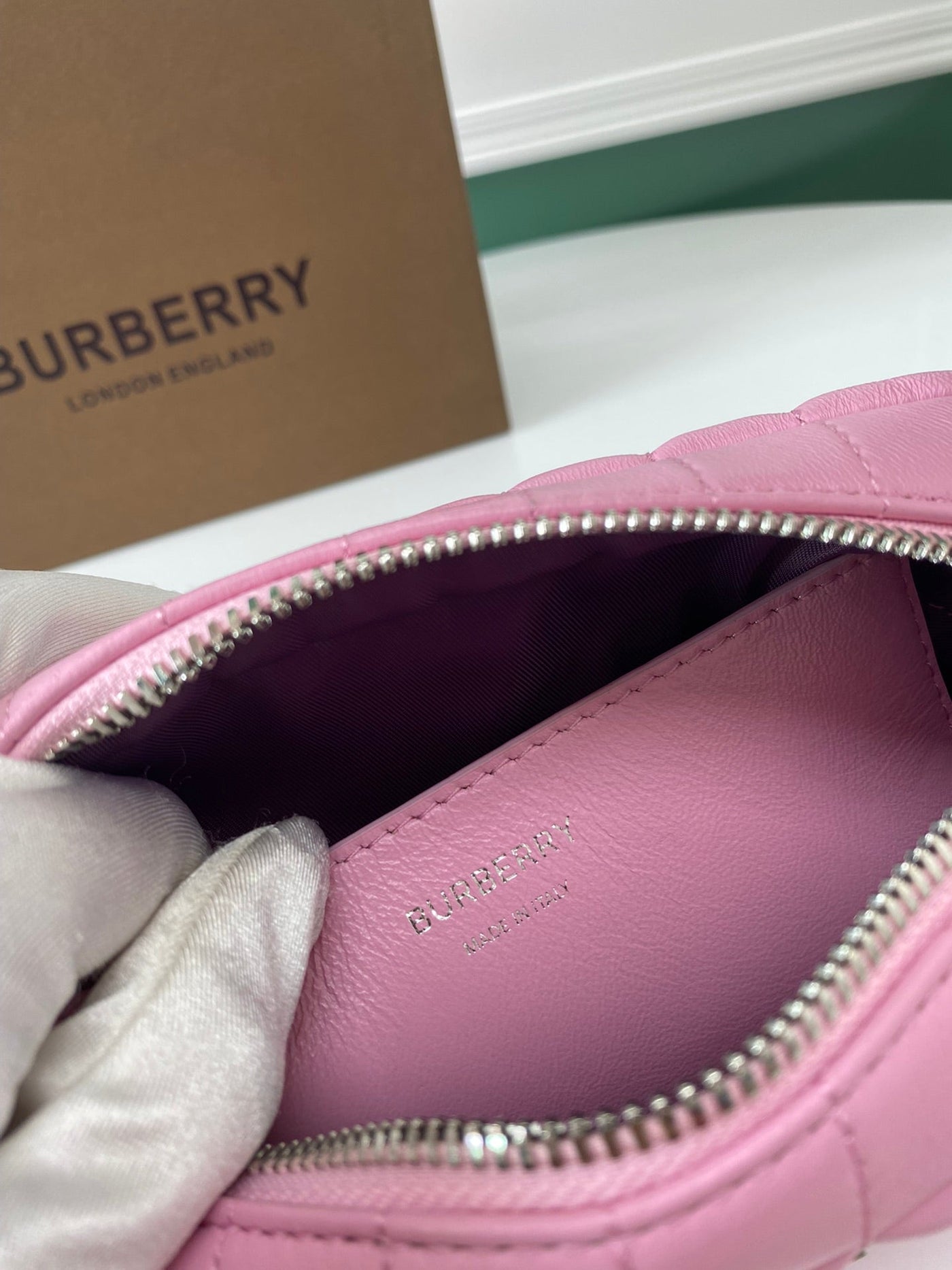 Burberry Quilted Leather Small Lola Camera Bag