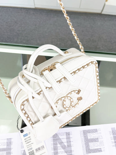 Chanel Caivar Filigree Vanity  Bag