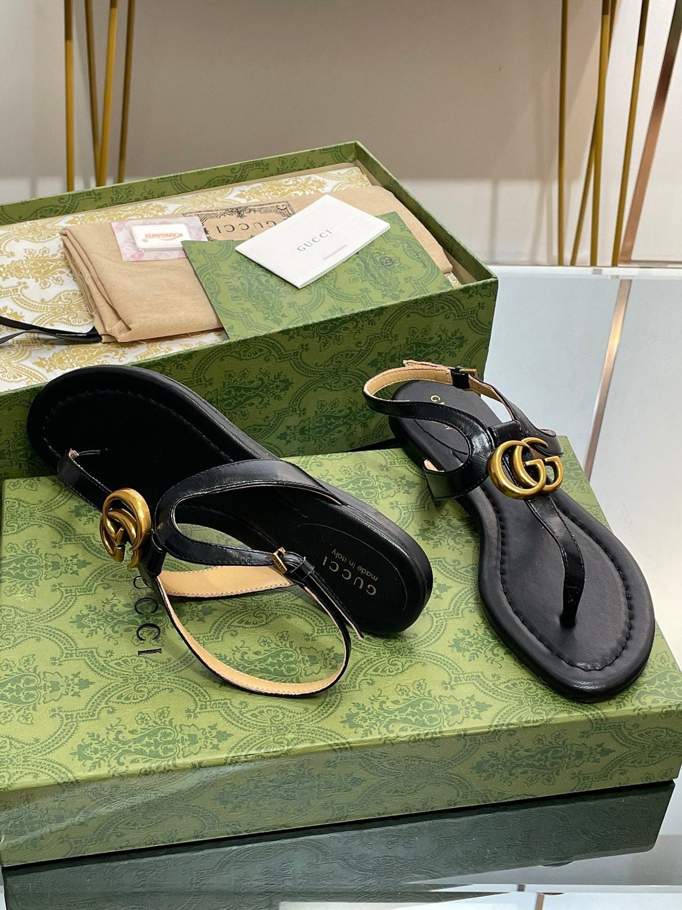 Gucci  Double G Thong Sandal