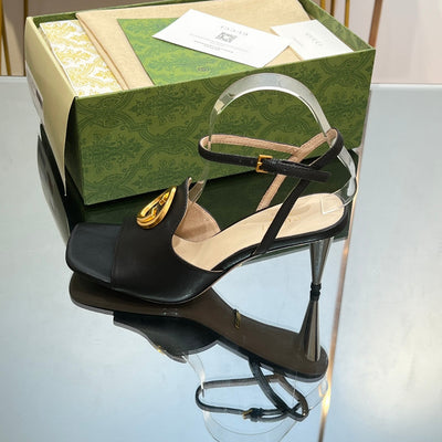 Gucci Blonde Heeled Sandal