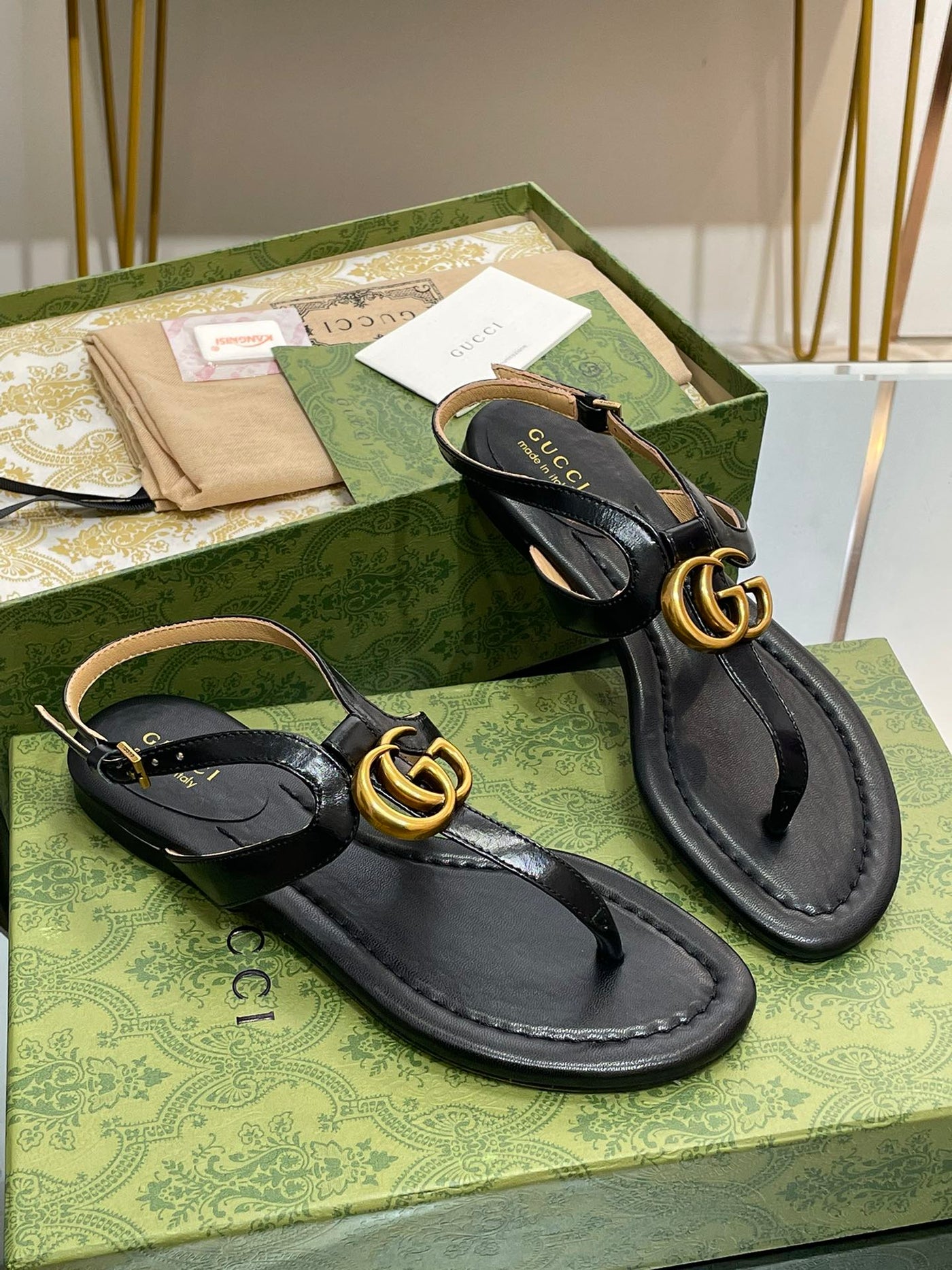 Gucci  Double G Thong Sandal