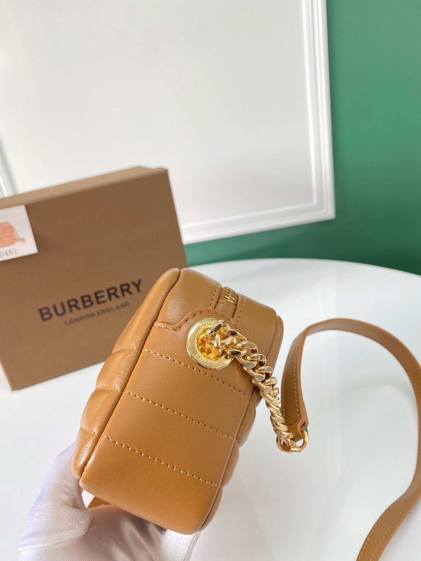 Burberry Quilted Leather Small Lola Camera Bag