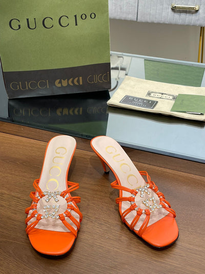 Gucci Women Slide Sandal With Crystals