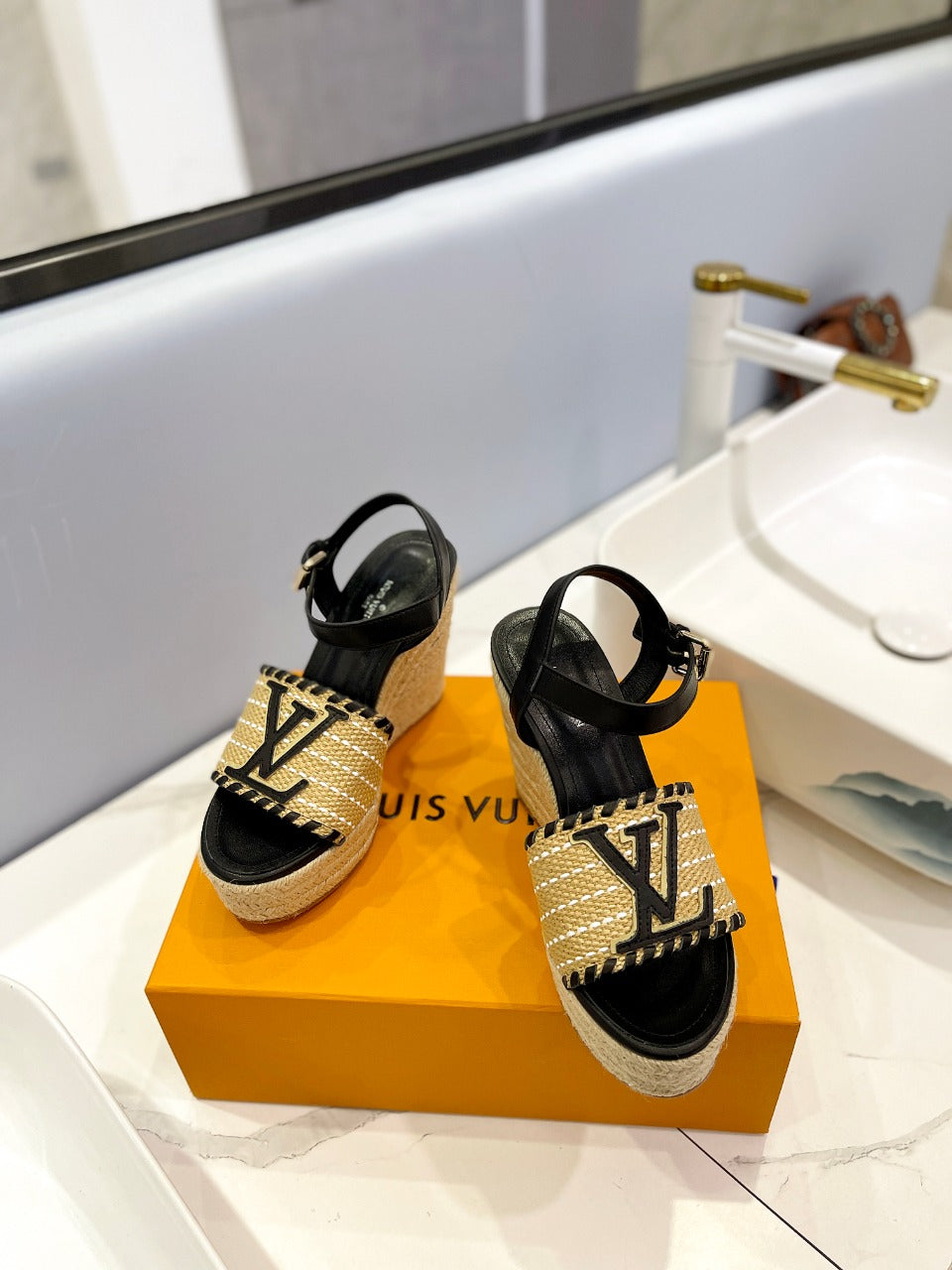 Louis Vuitton Starboard Wedge Sandals