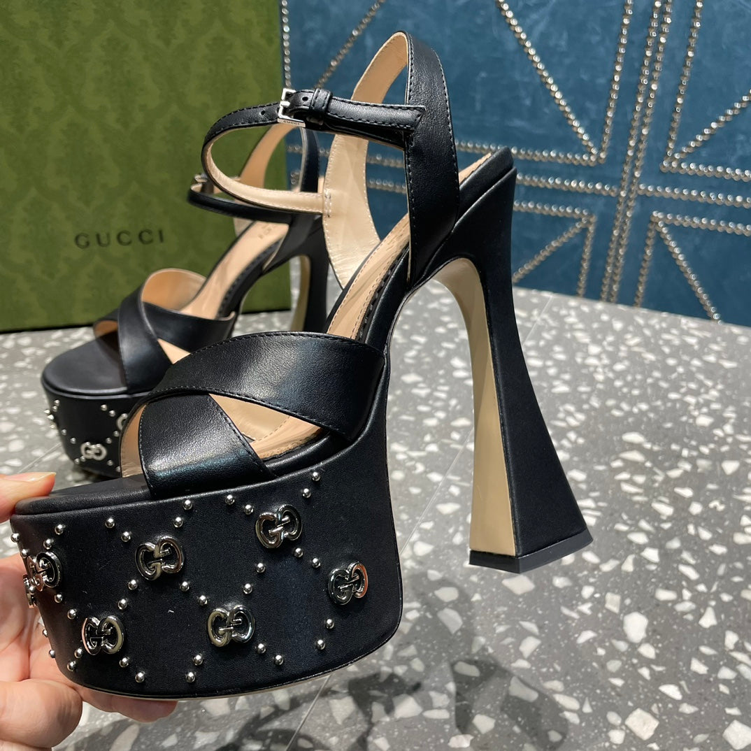 Gucci Interlocking G  Studs Sandal