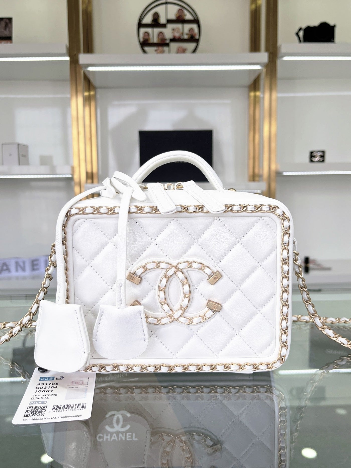 Chanel Caivar Filigree Vanity  Bag