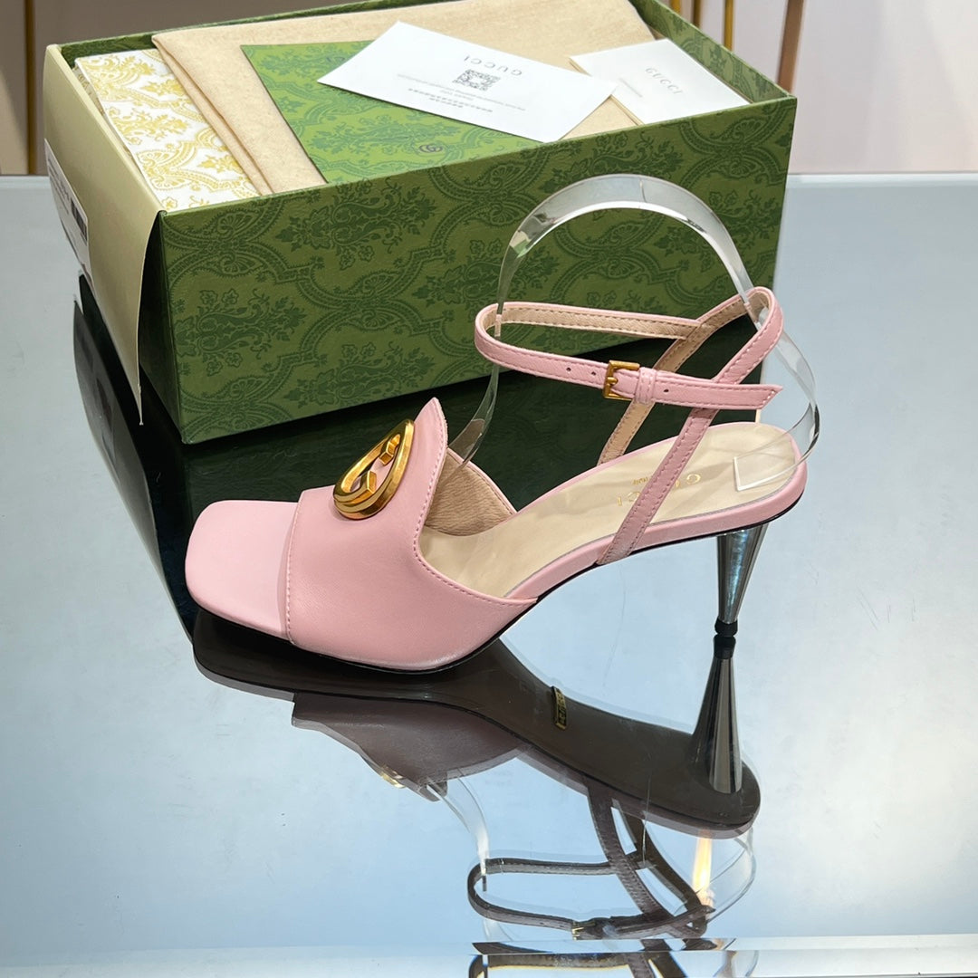 Gucci Blonde Heeled Sandal