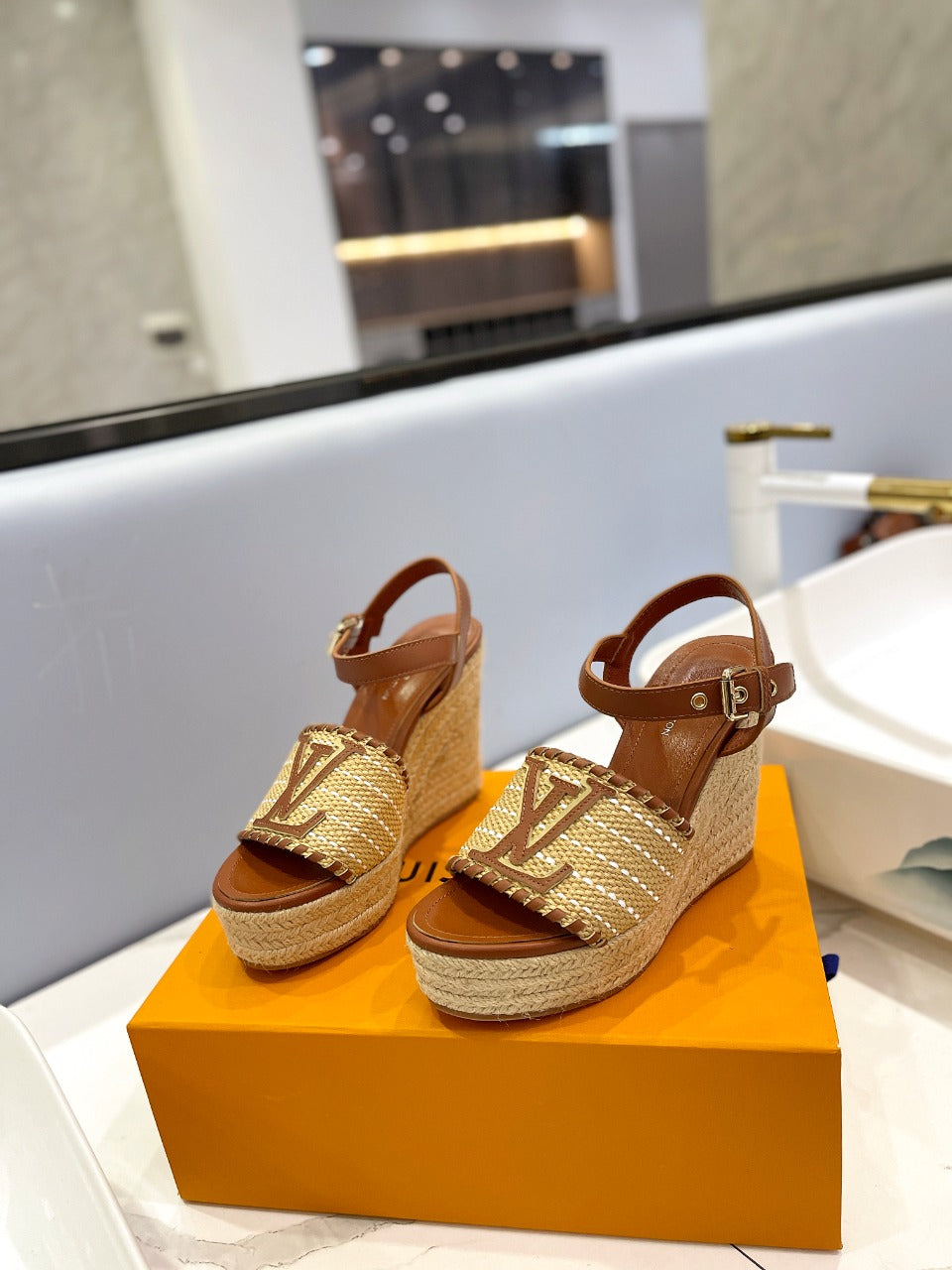 Louis Vuitton Starboard Wedge Sandals