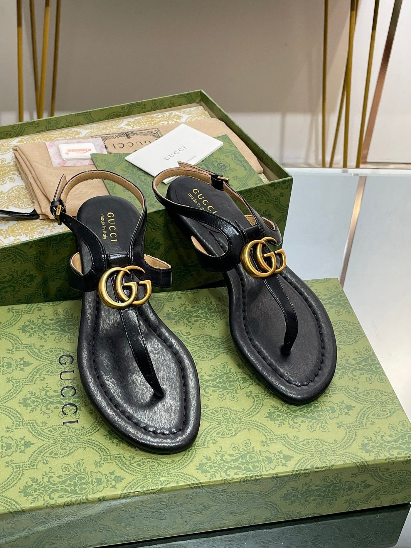 Gucci  Double G Thong Sandal