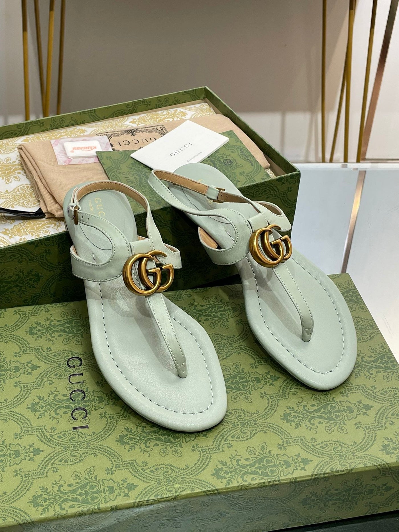 Gucci  Double G Thong Sandal