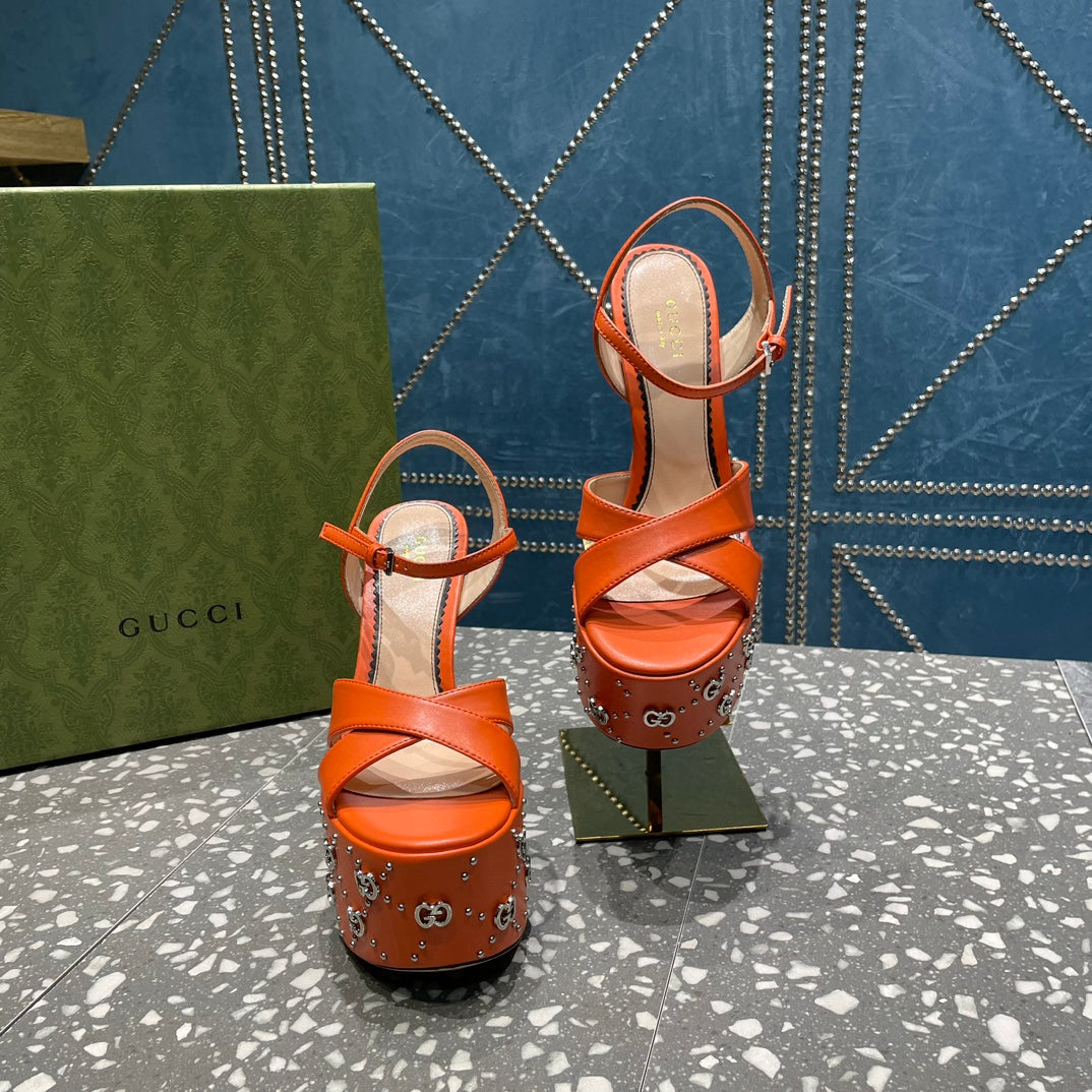 Gucci Interlocking G  Studs Sandal