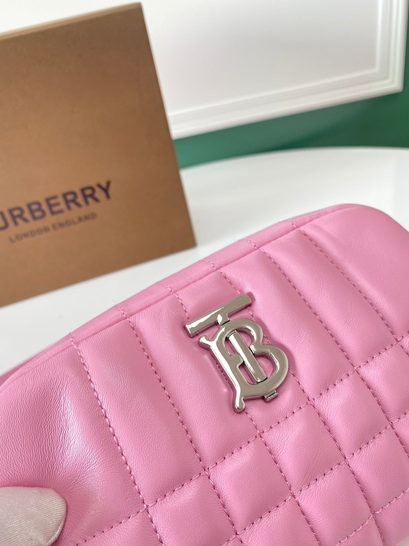 Burberry Quilted Leather Small Lola Camera Bag