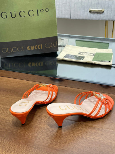 Gucci Women Slide Sandal With Crystals